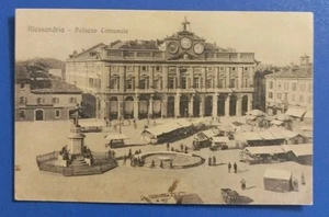1915 Alessandria - mercato in piazza  e palazzo comunale - Picture 1 of 3