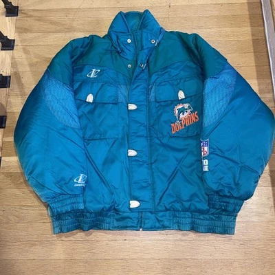 Chaqueta De Colección Miami Dolphins Talla NFL Pro Line Logo Atletismo Invierno Abrigo XL Foto 1 de 4
