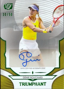 2025 Topps Triumphant Tennis Auto Genie Bouchard Gold /50 - Picture 1 of 2