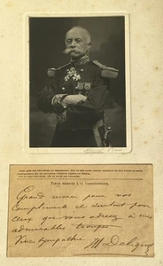 WWI General Henry Victor Deligny Text Autogramm Old Mascré Photo 1914-1918 - Bild 1 von 3