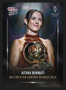 2025 TOPPS NOW ⭐ AITANA BONMATI ⭐ BARCELLONA ⭐ BALLON D'OR ☄️ N. 2 (PRESALE) - Picture 1 of 1