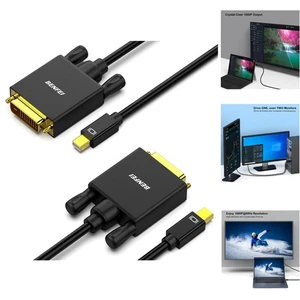 2 sztuki Mini DisplayPort na kabel DVI 1,8m 1080P pozłacany, jednokierunkowy Mi... - Zdjęcie 1 z 2