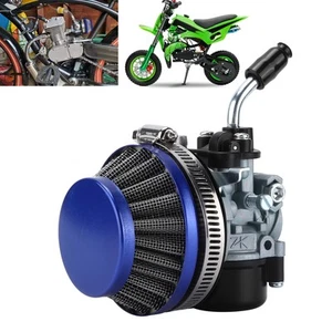 Motorcycle Carburetor With Air Filter For 2 Stroke 49cc 66cc 70cc 80cc Engines - Picture 1 of 12