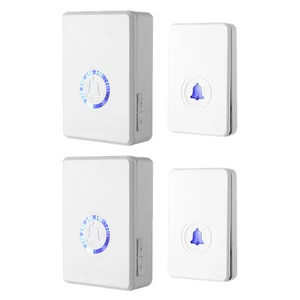 400m Waterproof Wireless Doorbell Remote Control w/ 2 Transmitter + 2 Receiver - Picture 1 of 12