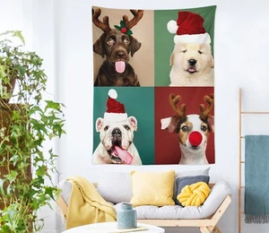 3D Weihnachten Xmas C187 Wandteppich zum Aufhängen Stoff Wandbild Foto Ann - Picture 1 of 5