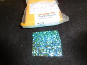 Dichroic Glass:CBS 96COE Red/Silver/Blue on Figure "C" Textured Thin Clear- 3"Sq - Bild 1 von 1
