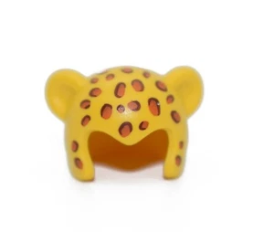 New LEGO Minifigure Leopard Print Head Cap Cheetah 77906 hair yellow cat spots - Picture 1 of 8