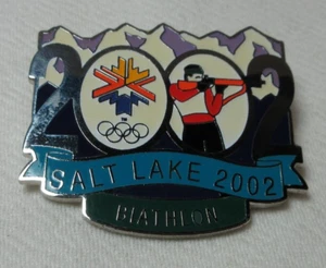 SALT LAKE 2002 BIATHLON US WINTER OLYMPICS ENAMELED HAT LAPEL PIN 3406/5000 #15 - Picture 1 of 5