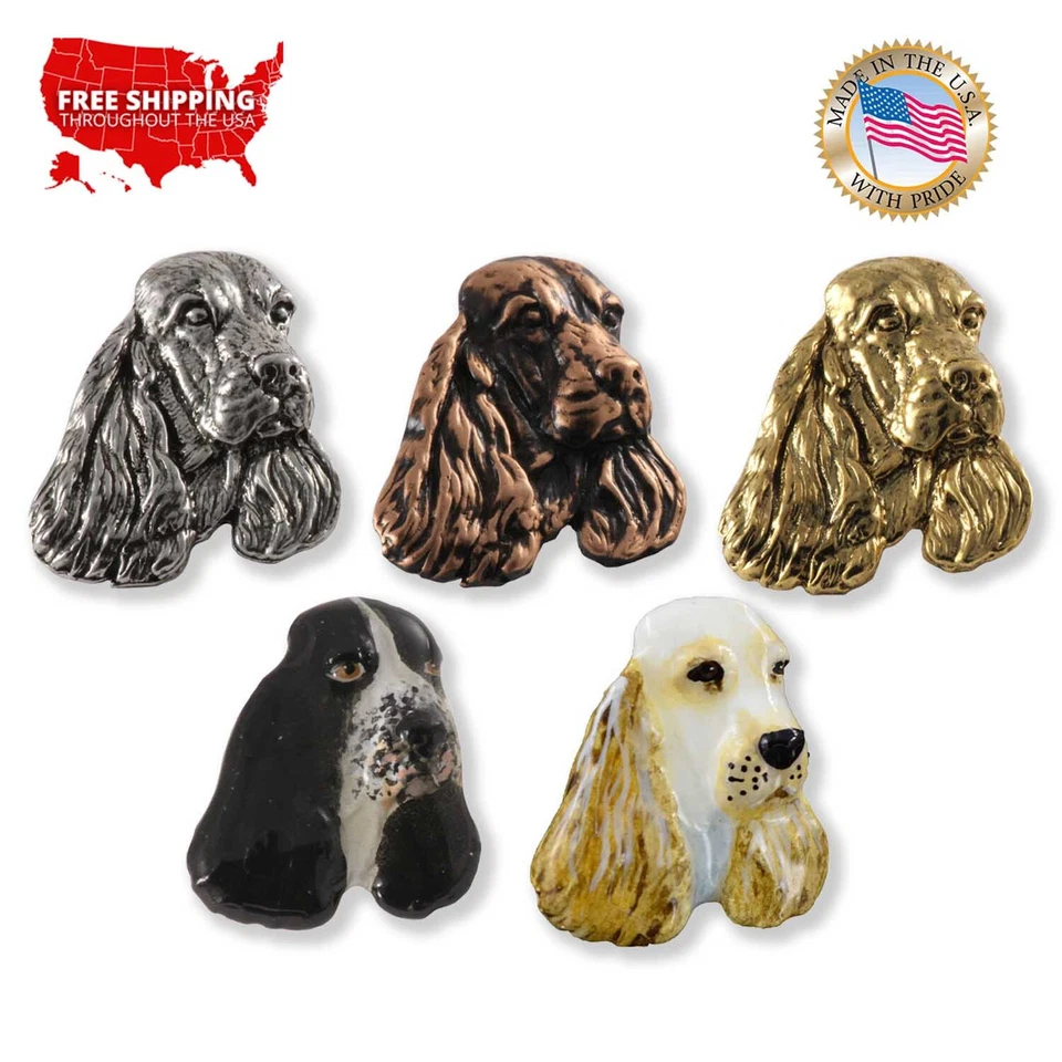 Pin o imán de solapa Creative Pewter Designs Cocker Spaniel inglés para perro, D074 Foto 1 de 1