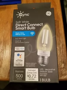 New GE CYNC Direct Connect Smart LED Light Bulb Candelabra 500 Lumens - Picture 1 of 4