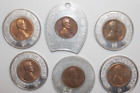 New Listing6- Encased Penny Lucky Cent Horseshoe Bimetallic # 0227