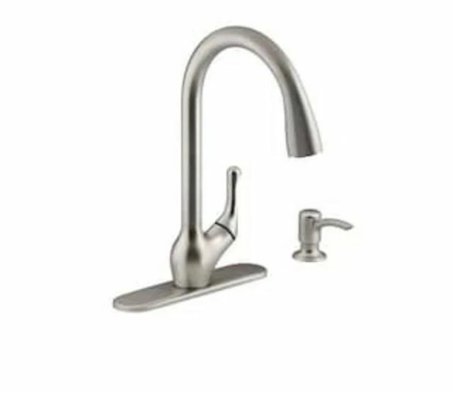 Kohler Barossa Stainless Single-Handle Pull-Down Sink Faucet