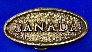 Canada Canadian Country Vintage Gold Tone Commemorative Belt Buckle - Picture 1 of 13