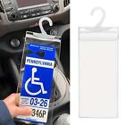 Parking Placard Holder Transparent Card Protector with Hook