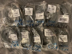 LOT OF 10 -C2G 15211 25ft Cat5e Snagless Unshielded(UTP)Network Patch Cable Gray - Picture 1 of 3