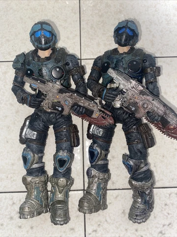 Neca Gears of War  COG Soldier Longshot Lancer Player Select Action Figures READ Cover