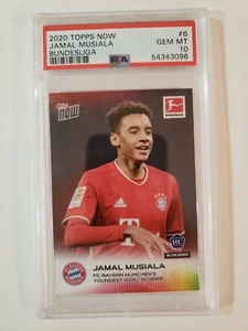 Jamal Musiala 2020 Topps Now Bundesliga #6 PSA 10 Gem Mint Bayern Rookie RC  - Picture 1 of 2