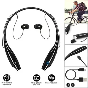 NEW Bluetooth Neckband Wireless Headphones Mic Headset Stereo Earbuds Earphone - Picture 1 of 17