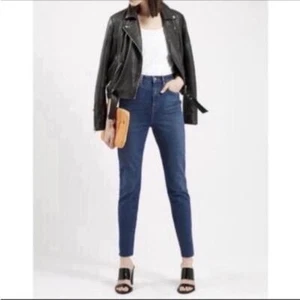 Topshop Women's Jamie Skinny Jeans Size 26 Petite Dark Blue Wash High Rise - Picture 1 of 9