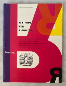 Baseline Magazin: Bradbury Thompson Ausgabe (R steht für Gerechte). RAR 1989 - Bild 1 von 24