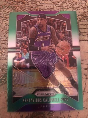 2019-20 Panini Prizm Kentavious Caldwell-Pope Green Prizm Parallel #224 Lakers - Image 1 of 2