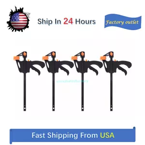 4pc Quick Grip 4" F woodworking Clamp Clip Heavy Duty Wood Carpenter Tool Clamp - Picture 1 of 10
