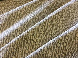 M & S grey and ivory Fabric remnant  thick upholstery 2 meters - Picture 1 of 3