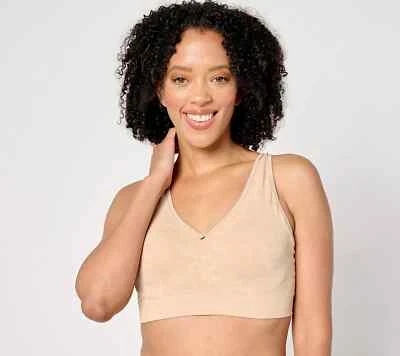 Breezies Seamless Floral Jacquard Underwire T-Shirt Bra-Sunbeige-40D-NEW-A648377 - Image 1 of 2