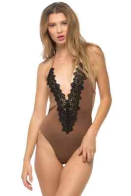 Nuevo sin etiquetas Traje de baño de una pieza Blue Life Cacao Mirage Halter para mujer pequeño pjl1222b Foto 1 de 4