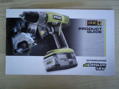 Ryobi Product Guide introducing Lithium 18V - Image 1 of 2