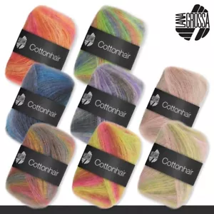 Lana Grossa 50 g Cottonhair Superkid Mohair algodón lana tejer 8 colores - Imagen 1 de 17