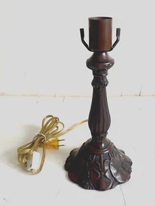 Vintage Cast Metal Lily Pad Table Lamp Base Pads Shabby Chic Victorian Steampunk - Picture 1 of 5