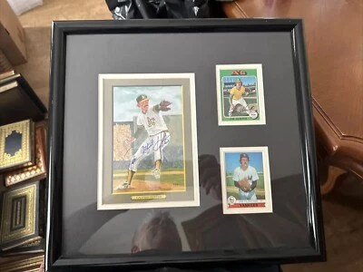 JIM CATFISH HUNTER  FRAMED PSA/DNA SIGNED  PEREZ STEELE GREAT MOMENTS CARD - Image 1 of 4