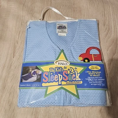 Halo Sleep Sack Size Big Kids 2 - 3t Wearable Blanket Comfort Mesh Blue Car New - Image 1 of 4