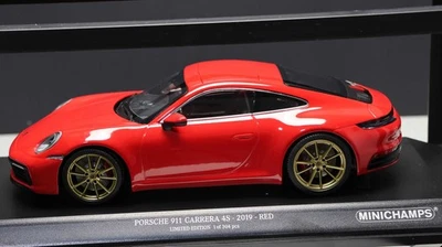 Minichamps 2019 Porsche 911 4S Carrera Guards rojo 153067328 escala 1:18 Foto 1 de 4