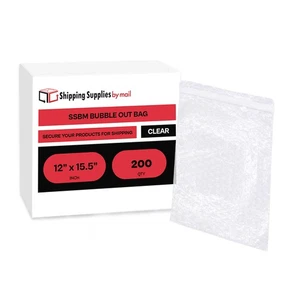 12" x 15.5" Bubble Out Padded Bags Self Seal Protective Wrap Pouches 200 Pcs - Picture 1 of 5