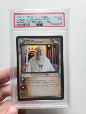 LOTR TCG FOIL Gandalf Defender of the West PSA 7 NM Return of the King Card 7C36 - Image 1 of 4