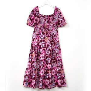 Lilly Pulitzer Girls Mini Jilly Sleeved Midi Dress Floral Printed XS 2-3 281177 - Picture 1 of 4