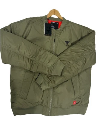 Under Armour Project Rock Insulated Bomber jacket coat XL MSRP $210 1374425-346 - Image 1 of 4