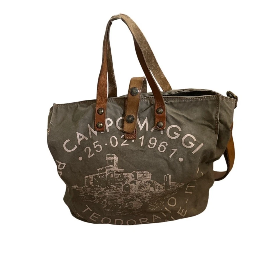 Bolso de compras Campomaggie Genziana mango largo/tote con estampado Teodorano Foto 1 de 4