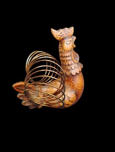 Treasure Craft MCM Rooster Mail / Napkin / Letter Sorter Mid Century Chicken - Picture 1 of 5