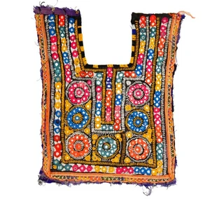 Vintage Banjara Afghani Halspasse Handarbeit Multi Stickerei Patch Nähen Handarbeit - Bild 1 von 9