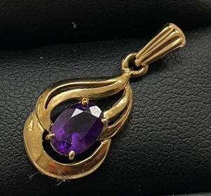 COLGANTE AMATISTA ORO 9CT - Imagen 1 de 6