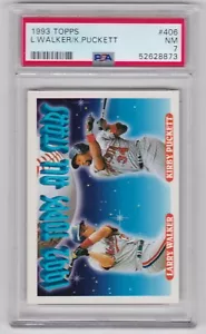 1993 Topps All Stars Larry Walker Kirby Puckett #406 PSA 7 HOF - Foto 1 di 2