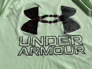 NEW Under Armour Boys' Tech Hybrid Printed Fill T-Shirt, GREEN, LARGE - Picture 1 of 4