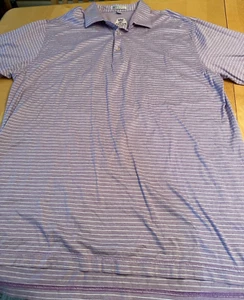 POLO UOMO PETER MILLAR VIOLA BIANCO SS TAGLIA L  - Foto 1 di 6