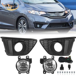 Halogen Fog lights For Honda Fit Jazz 2014-2017 Front Fog Lamp w/Wiring Bulbs - Picture 1 of 16