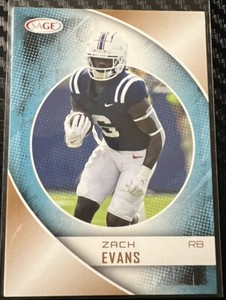 Zach Evans Sage Gold 2023 Low Series Football Card