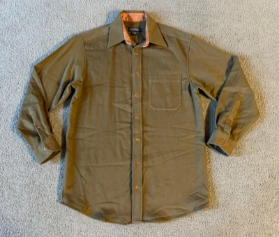 J. Peterman Men's Brown Wool & Cashmere Button Up Shirt Jacket - Size Small - Image 1 of 4