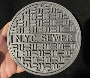 Custom Action Figure Diorama Accessory N.Y.C. Sewer Manhole Cover 1/6 Scale - Picture 1 of 2